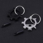 Tragbarer Multifunktions-Schlüsselanhänger-Schraubendreher für den Außenbereich, Fahrrad-Reparatur-Werkzeuge, Screwdriver (Silver), Screwdriver (Black) – Bild 2