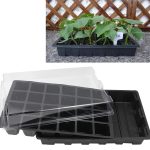 Sämling Tablett Sprossen Platte 24 Löcher Kindergarten Töpfe Tablett Deckel Box Für Garten Bonsai Mini Gewächshaus Kindergarten Platte Drei Sets