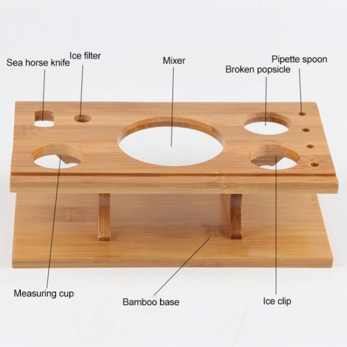 14 in 1 Edelstahl Cocktail Shaker Tools Set mit Bambushalterung, Fassungsvermögen: 750ml – Bild 7