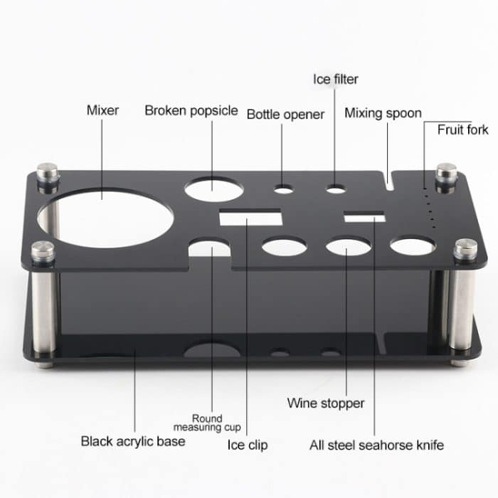 18 in 1 Cocktailshaker Werkzeuge SetWith Acryl Berg, Kapazität: 350ml – Bild 6