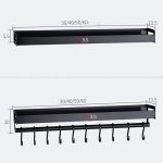 40 cm Küche Multifunktions-Wandbehang Halter Gewürz Lagerregal, 40cm(Black) – Bild 3