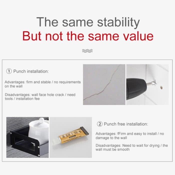 70 cm Küche Multifunktions-Wandbehang Halter Gewürz Lagerregal, 70cm(Silver) – Bild 4