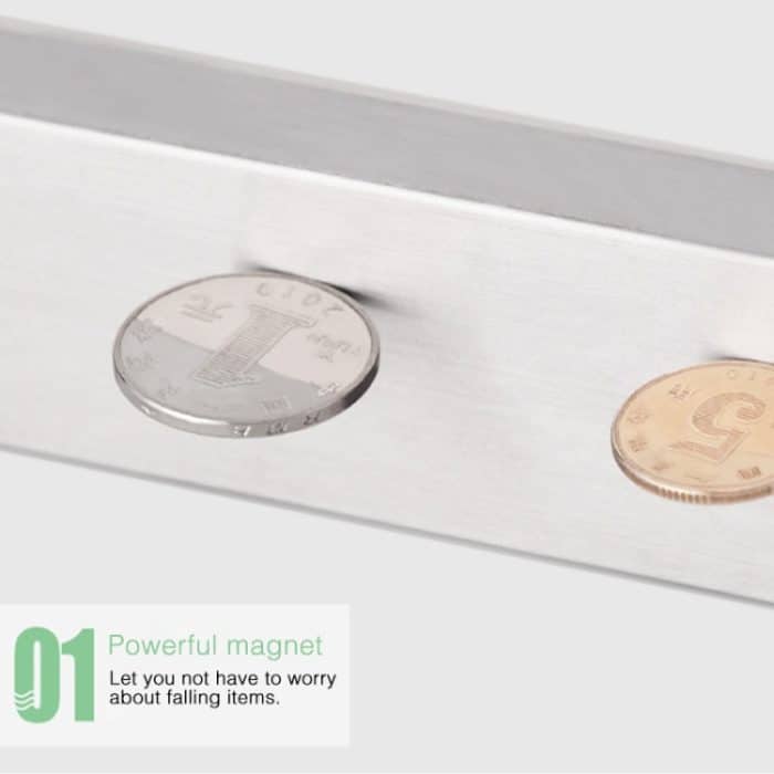 Küchenfreies Stanzen An der Wand montierter magnetischer Messerhalter aus Edelstahl 304, Größe: 51 x 4 x 1,5 cm – Bild 4