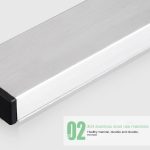 Küchenfreies Stanzen An der Wand montierter magnetischer Messerhalter aus Edelstahl 304, Größe: 51 x 4 x 1,5 cm – Bild 5