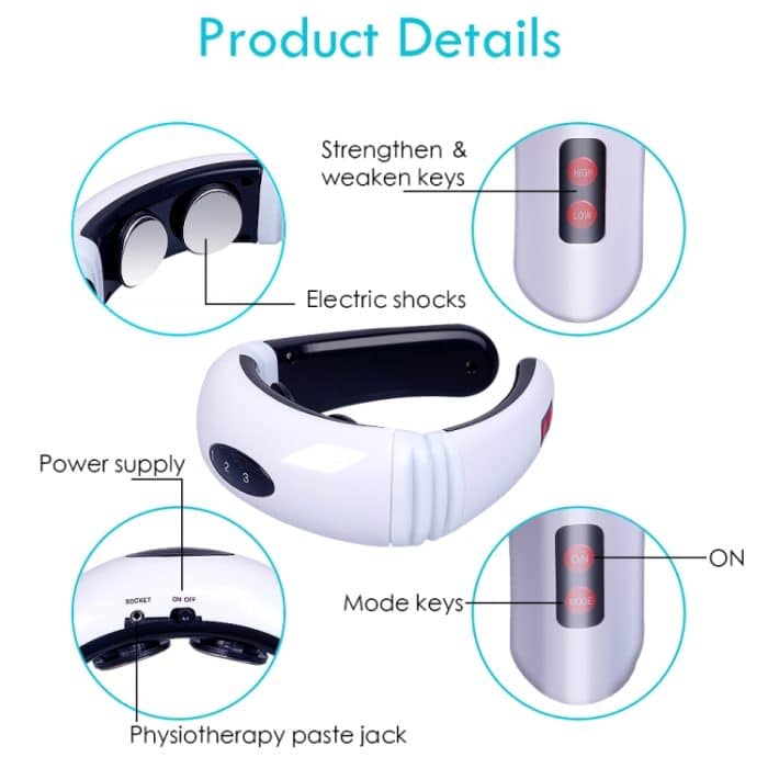 Elektrisches Pulse Shock Neck Massagegerät für den Haushalt Intelligentes Körpermassagegerät, Plug-in – Bild 4