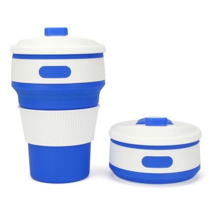 350 ml faltbare tragbare Silikon-Kaffeetasse, multifunktionaler Reisebecher