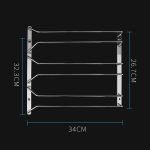 MICLAN Drei Reihen Edelstahl Hängende Weinglashalter, Größe: 34 * 32 * 27cm – Bild 3