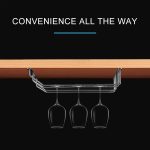 MICLAN Drei Reihen Edelstahl Hängende Weinglashalter, Größe: 34 * 32 * 27cm – Bild 6