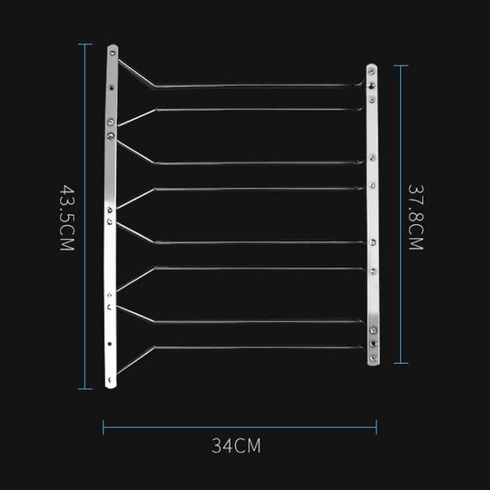 MICLAN Vierreihen Edelstahl Hängende Weinglashalter, Größe: 34 * 38 * 43cm – Bild 2