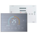 BHT-8000-GALW-SS Spiegelsteuerung aus gebürstetem Edelstahl Wasserheizung Energiesparende und umweltfreundliche Smart Home-Negativanzeige LCD-Bildschirm Runder Raumthermostat mit WLAN – Bild 2