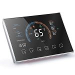 BHP-8000-SS 3H2C Smart Home Wärmepumpe Runder Raum Bürstenspiegelgehäuse Thermostat ohne WiFi, AC 24V – Bild 2