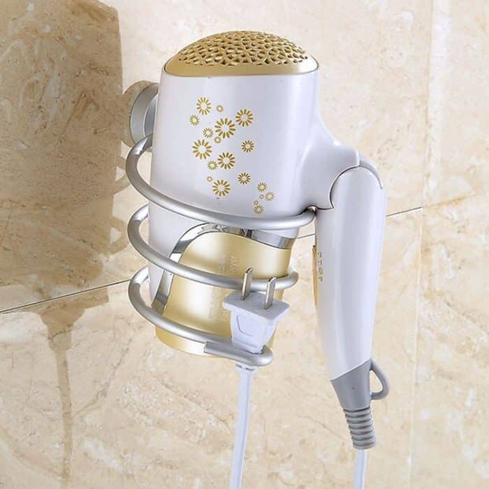 Haartrocknerhalter Wandhalterung Kleiderbügel Organizer Haken Spiral Badezimmerhalterung – Bild 1