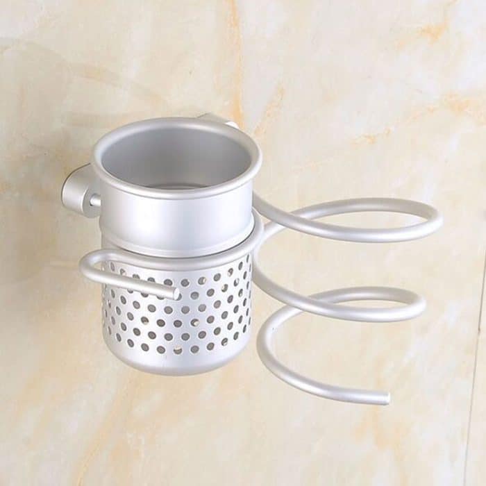 Haartrocknerhalter Wandhalterung Kleiderbügel Organizer Haken Spiral Badezimmerhalterung – Bild 3