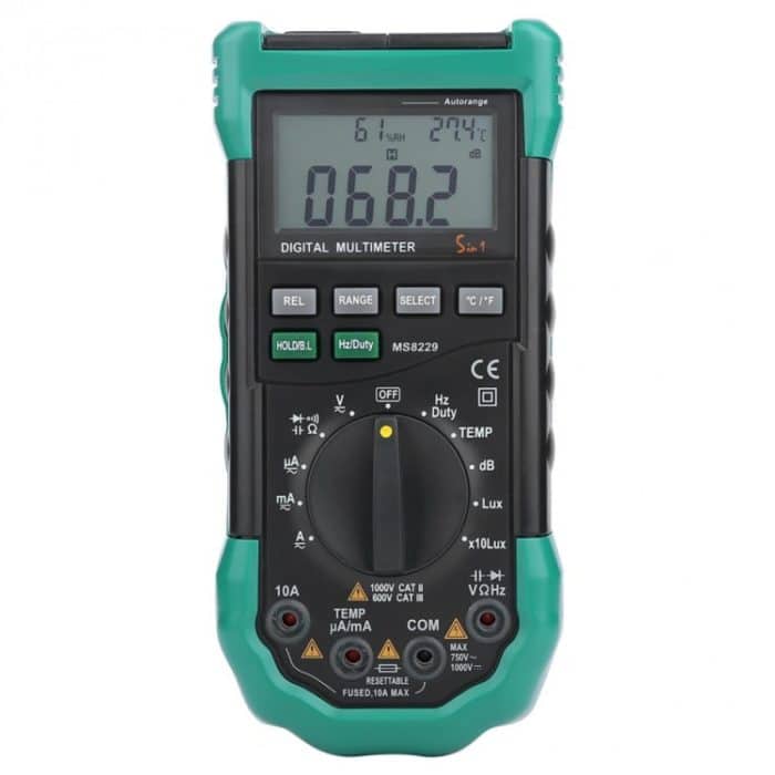 BSIDE MS8229 Digital Multimeter LUX Geräuschmessgerät Temperatur Luftfeuchtigkeitsprüfer – Bild 1