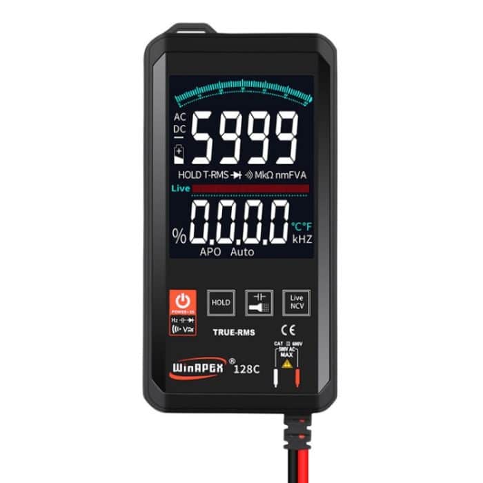 HY128C Farbbildschirm Ultradünnes Touch Smart Digital Multimeter Vollautomatisches hochpräzises Multimeter mit echtem Effektivwert – Bild 2