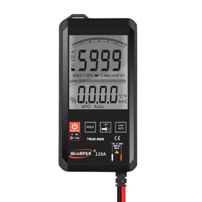 HY128A Herkömmlicher Bildschirm Ultradünnes Smart-Digitalmultimeter mit Volldünnfunktion Vollautomatisches hochpräzises Multimeter mit echtem Effektivwert – Bild 2