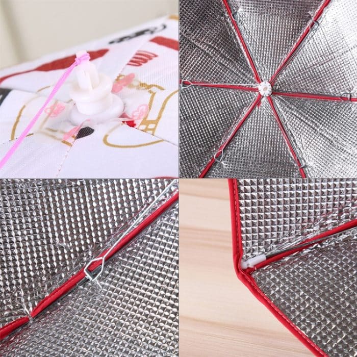 Zusammenklappbare Lebensmittelabdeckung, hält Lebensmittel warm, Aluminiumfolienabdeckung, blaues Geschirrmuster, Größe: 60 x 60 x 17 cm, Size: 60*60*17cm, Blue, Size: 60*60*17cm, Red, Size: 70*70*17cm, Pink, Size: 70*70*17cm, Blue, Size: 80*80*17cm, B... – Bild 4