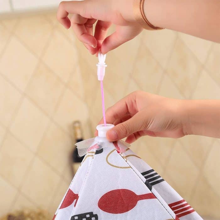 Zusammenklappbare Lebensmittelabdeckung, hält Lebensmittel warm, Aluminiumfolienabdeckung, blaues Geschirrmuster, Größe: 60 x 60 x 17 cm, Size: 60*60*17cm, Blue, Size: 60*60*17cm, Red, Size: 70*70*17cm, Pink, Size: 70*70*17cm, Blue, Size: 80*80*17cm, B... – Bild 5