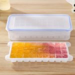 Kleine quadratische Eisformschalen Mehrschichtige Form mit Abdeckung Eisaufbewahrungsbox, 2 Schichten