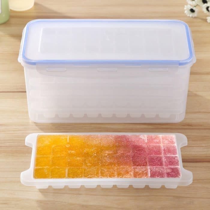 Kleine quadratische Eisformschalen Mehrschichtige Form mit Abdeckung Eisaufbewahrungsbox, 5 Schichten – Bild 1