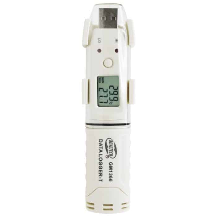 Benetech GM1366 USB Digital-Temperatur- und Feuchtigkeits-Recorder-Messgerät mit Alarm – Bild 1