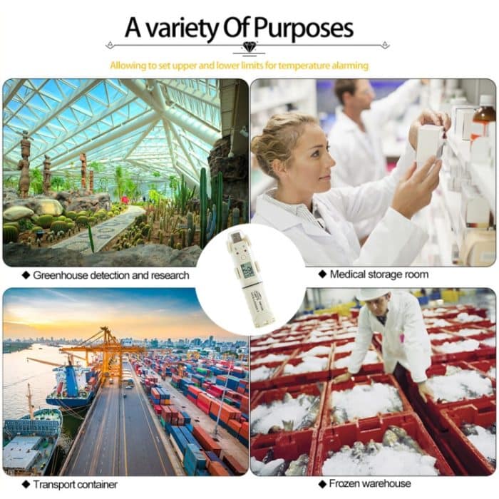 Benetech GM1366 USB Digital-Temperatur- und Feuchtigkeits-Recorder-Messgerät mit Alarm – Bild 7