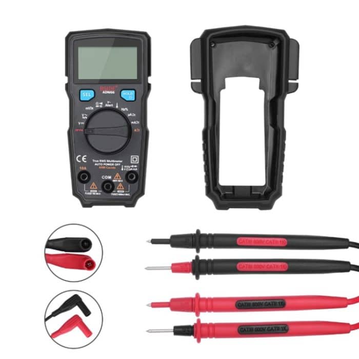 BSIDE ADM66 Handheld Household 6000 Count AC / DC-Stromspannungskondensator Automatikbereichsmultimeter mit LCD-Hintergrundbeleuchtung und Kartensteckplatzfunktion – Bild 7