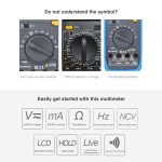 BSIDE ADMS6 Hochpräzises vollautomatisches kleines digitales intelligentes Multimeter mit HD-Digitalanzeige und stoßfester Abdeckung, unterstützendem Funktionsbereichsschalter und doppelseitigem Stifthalter – Bild 7
