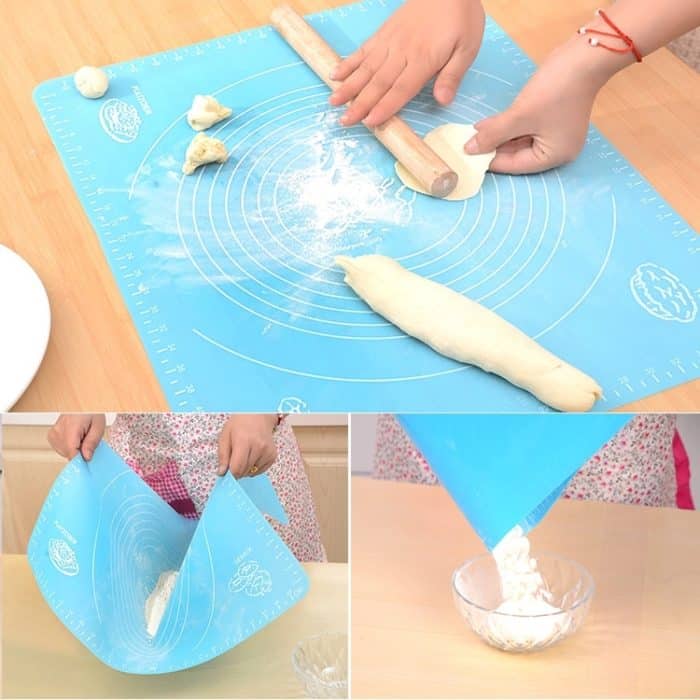 2 PCS Mehrzweckbacken Notwendiges Silikon Kneten Teigpad / Mehlpad / Wärmeisolierung Mahlzeit Pad Zufällige Farbabgabe – Bild 8