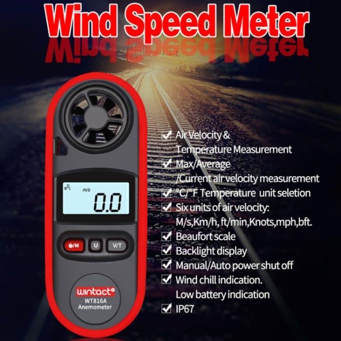 WTINTACT WT816A Digitales elektronisches Thermometer-Anemometer – Bild 7