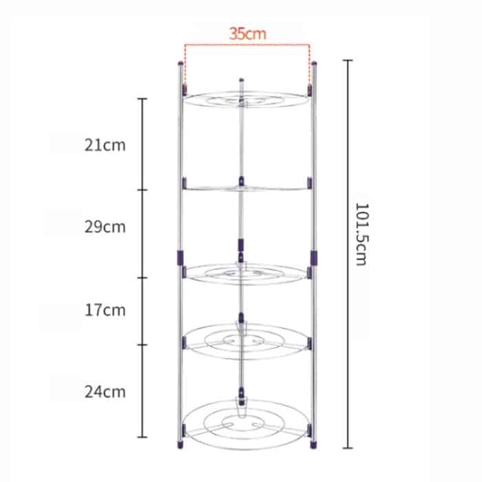 Multifunktions-Küchentopfhalter Fünfschichtiger Wok-Suppentopf Edelstahl-Topfhalter – Bild 3