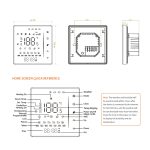BHT-006GBLW 95–240 V AC 16 A Smart Home Heizungsthermostat für EU-Box, Steuerung der elektrischen Heizung nur mit internem Sensor und externem Sensor und WLAN-Verbindung, BHT-006GBLW – Bild 6