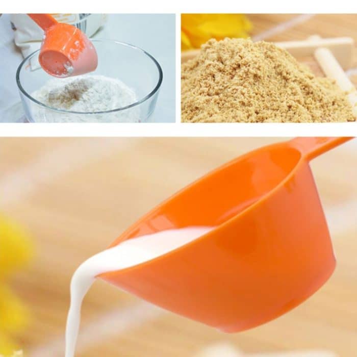 kn7600 9 in 1 Bunter spitzer Kunststoff-Messlöffel Messbecher Backwerkzeug-Set – Bild 5