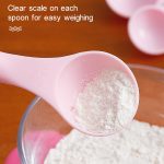 kn082 5-in-1-Kunststoff-Messlöffel-Küchenwerkzeug-Set (zufällige Farblieferung), Black, Pink, Green – Bild 3