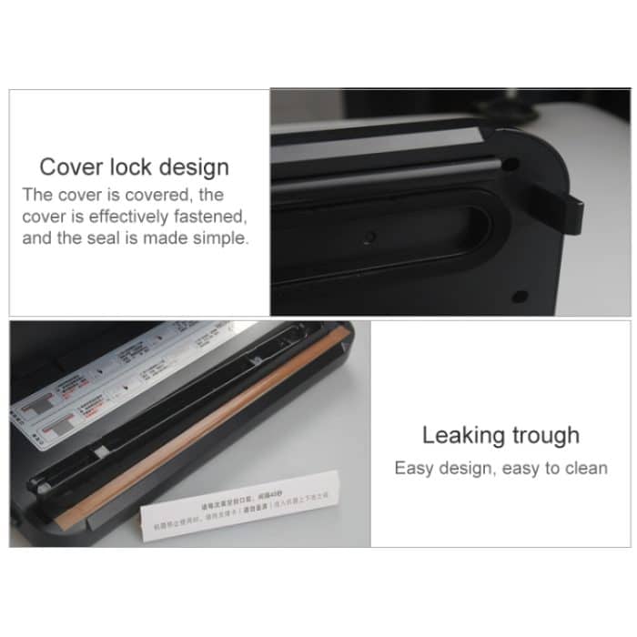 Haushaltsgewerbliche Lebensmittel-Vakuum-Kunststoffverpackungsmaschine, Versiegelungsmaschine, EU-Stecker, Food EU Plug (Black), Food EU Plug (White) – Bild 6