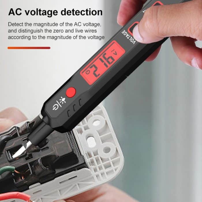 HABOTESA HT89 Kontakttyp Hochempfindlicher LCD-Digitalanzeige-Ton- und Lichtalarm-Teststift – Bild 4