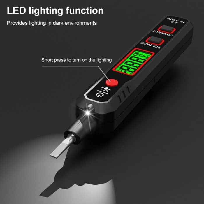 HABOTESA HT89 Kontakttyp Hochempfindlicher LCD-Digitalanzeige-Ton- und Lichtalarm-Teststift – Bild 5