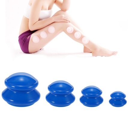 4 Tassen/Set, Gesundheitspflege, Körpermassage, Schröpftherapie, Anti-Cellulite-Silikon-Vakuumnäpfe