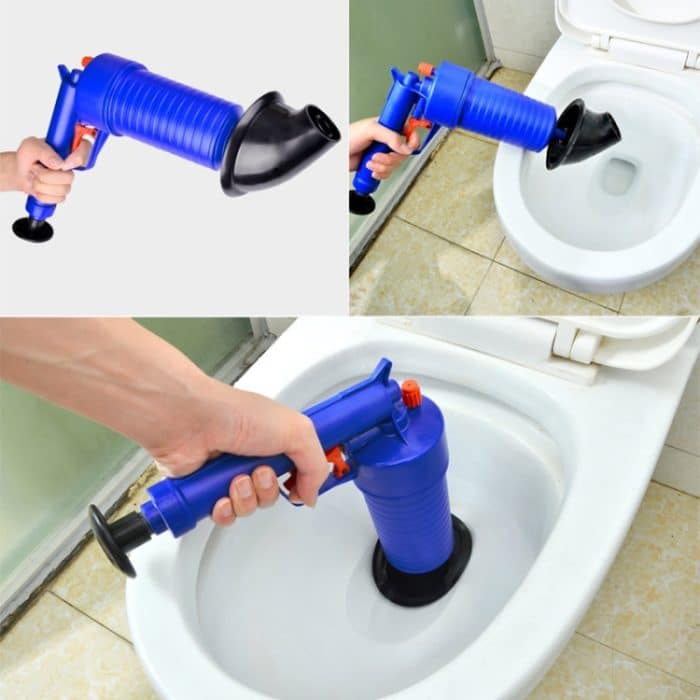 Küchentoilette Hochdruck-Abflussrohre Waschbecken Air Power Blaster Cleaner Plunger Clog Remover – Bild 7