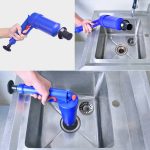 Küchentoilette Hochdruck-Abflussrohre Waschbecken Air Power Blaster Cleaner Plunger Clog Remover – Bild 8