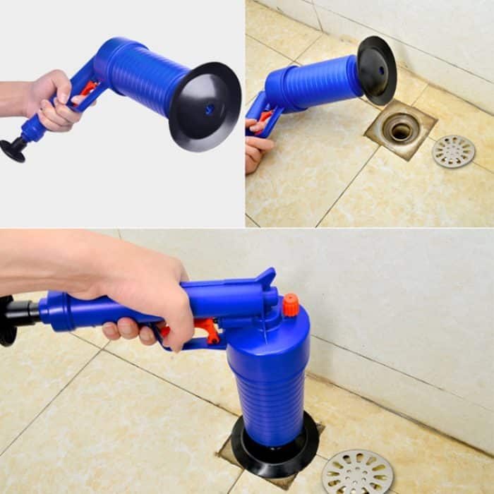 Küchentoilette Hochdruck-Abflussrohre Waschbecken Air Power Blaster Cleaner Plunger Clog Remover – Bild 9