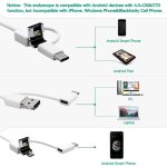 i95 3-in-1-USB-Ohrfernrohr-Inspektion, HD-0,3-MP-Kamera, visueller Ohrlöffel für OTG-Android-Telefone, PC und MacBook, 1,75 m langes Kabel, 3 in 1 White  0.3MP – Bild 5