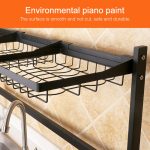 92 cm Edelstahl-Küchenschüssel, Obstkorb, Abtropfgestell, Aufbewahrungshalter, Standrad-Version, 92cm Standrad Version (Black) – Bild 7