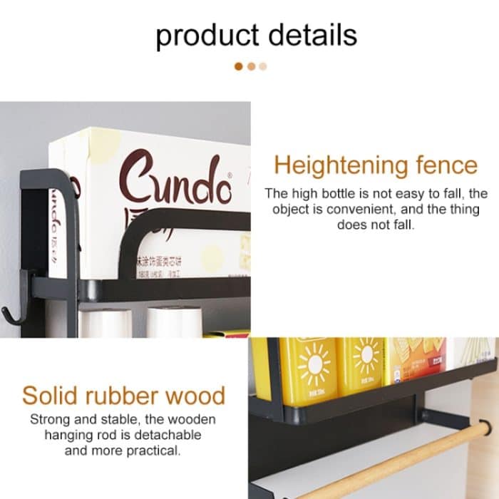 Doppelschichtiger magnetischer Kühlschrankregal-Aufbewahrungshalter für die Küche, Double Layers – Bild 4