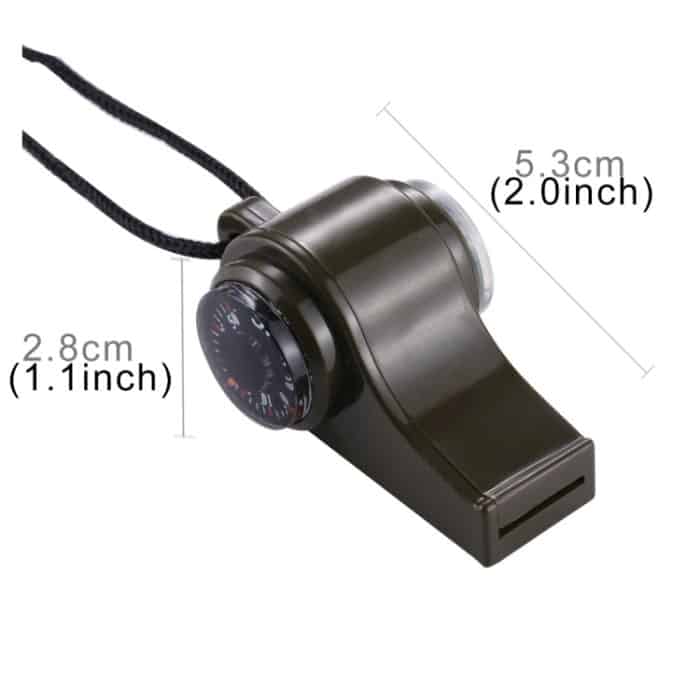 5 PCS 3 in 1 Outdoor Mini Multifunktions-tragbares tragbares lebenslanges Pfeifkompass-Thermometer – Bild 3