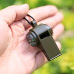 5 PCS 3 in 1 Outdoor Mini Multifunktions-tragbares tragbares lebenslanges Pfeifkompass-Thermometer – Bild 4