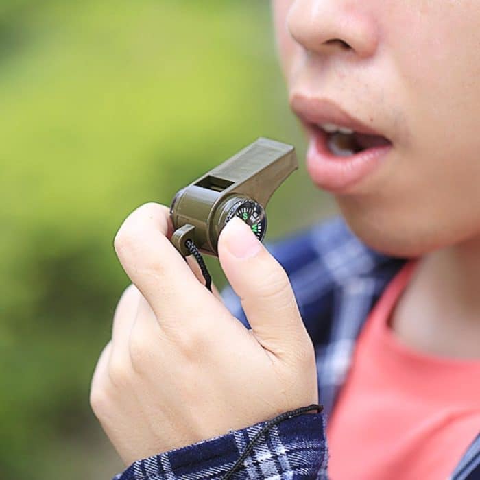 5 PCS 3 in 1 Outdoor Mini Multifunktions-tragbares tragbares lebenslanges Pfeifkompass-Thermometer – Bild 6