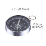 10 PCS Outdoor Sport Camping Wandern Zeiger Guider Aluminiumlegierung Kompass Wanderer Navigation mit Schlüsselbund, zufällige Farblieferung – Bild 3