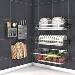 304 Edelstahl der Wand befestigte Küche Einhängegestell Gewürzhalter – Bild 11