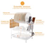 Multifunktionsküche Edelstahl drei Schichten Blumen-Form-Gestell Stahlblech hängend Schüssel-Teller-Halter – Bild 4